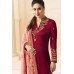 6276 MAROON KASEESH KAREENA KAPOOR SATIN GEORGETTE SUIT WITH HEAVY WORK DUPATTA